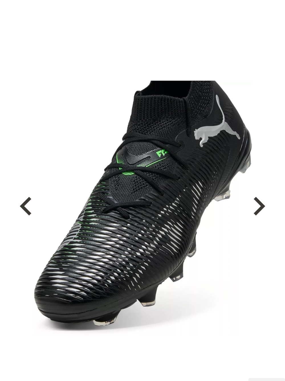 Puma One Black Soccer Cleats with Green Accents